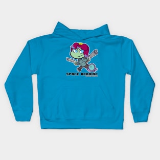 Cosmic Dash: Space Heroine Kids Hoodie